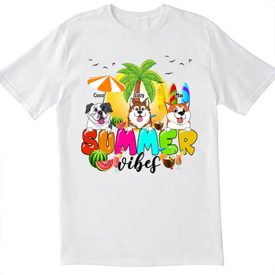 Summer Vibes - Personalized T-Shirt, Gift For Dog Lovers, Summer Gift