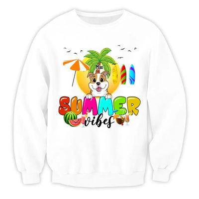 Summer Vibes - Personalized T-Shirt, Gift For Dog Lovers, Summer Gift