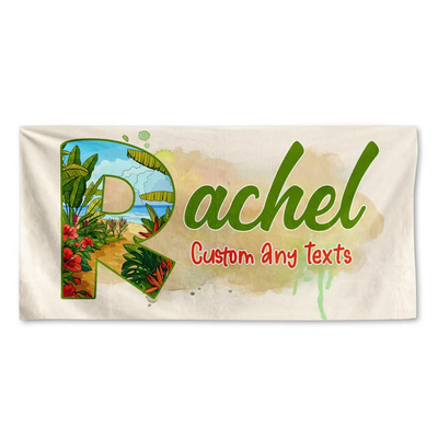 Custom Name Beach Survival Life Is A Beach - Personalized Towel Beach, Summer Gift For Women