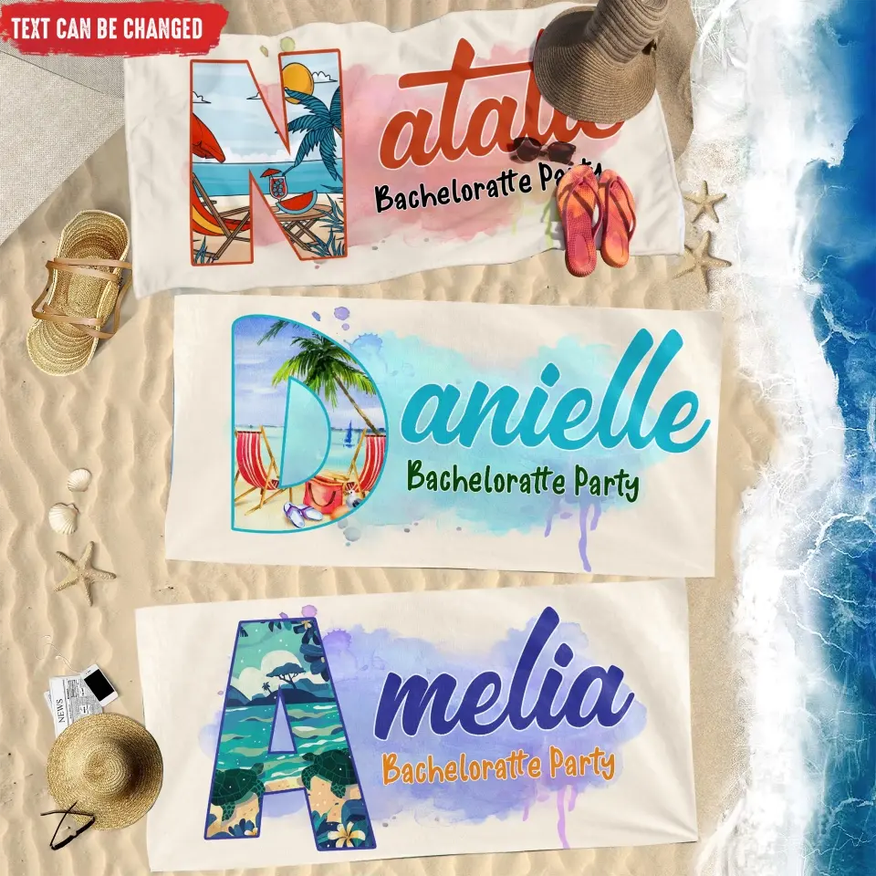 Custom Name Beach Survival Life Is A Beach - Personalized Towel Beach, Summer Gift For Women