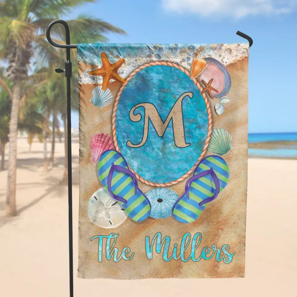 Beach House Flag - Personalized Garden Flag, Gift For Beach Lover