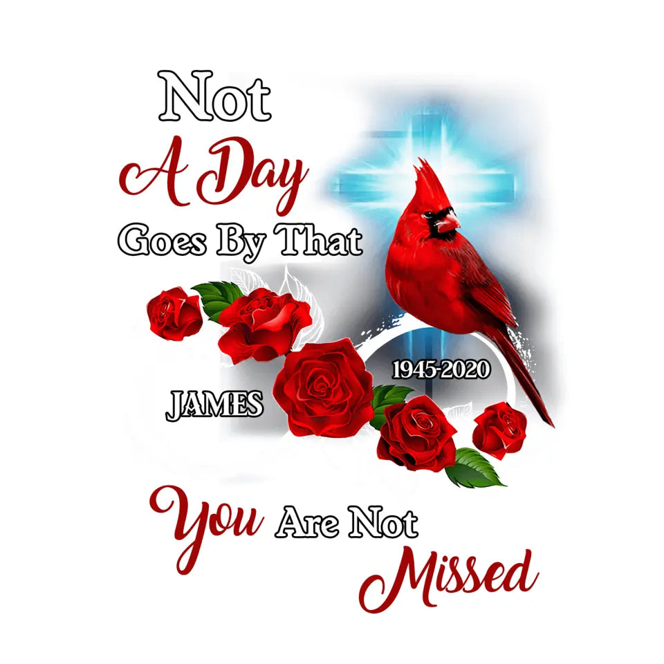 Not A Day Goes By That You Are Not Missed - Personalized Decal, Memorial Gift