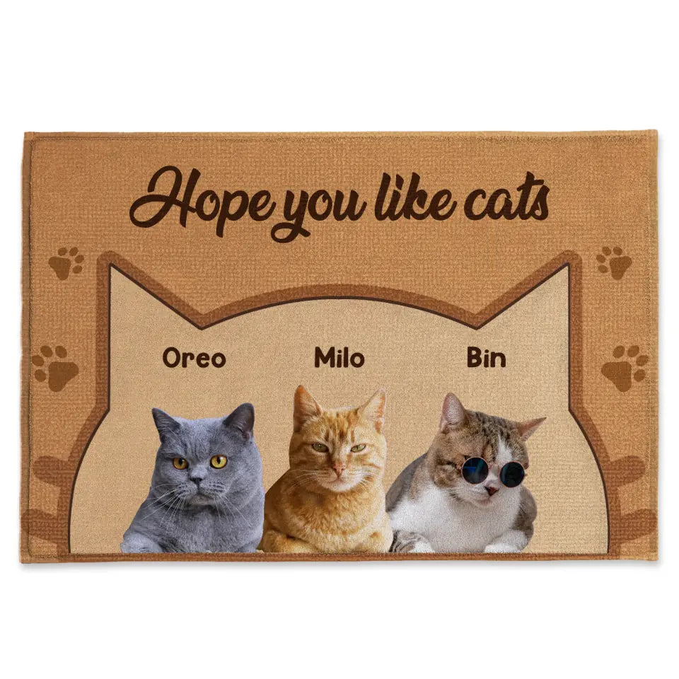 Hope You Like Cat - Personalized Doormat, Gift For Cat Lovers