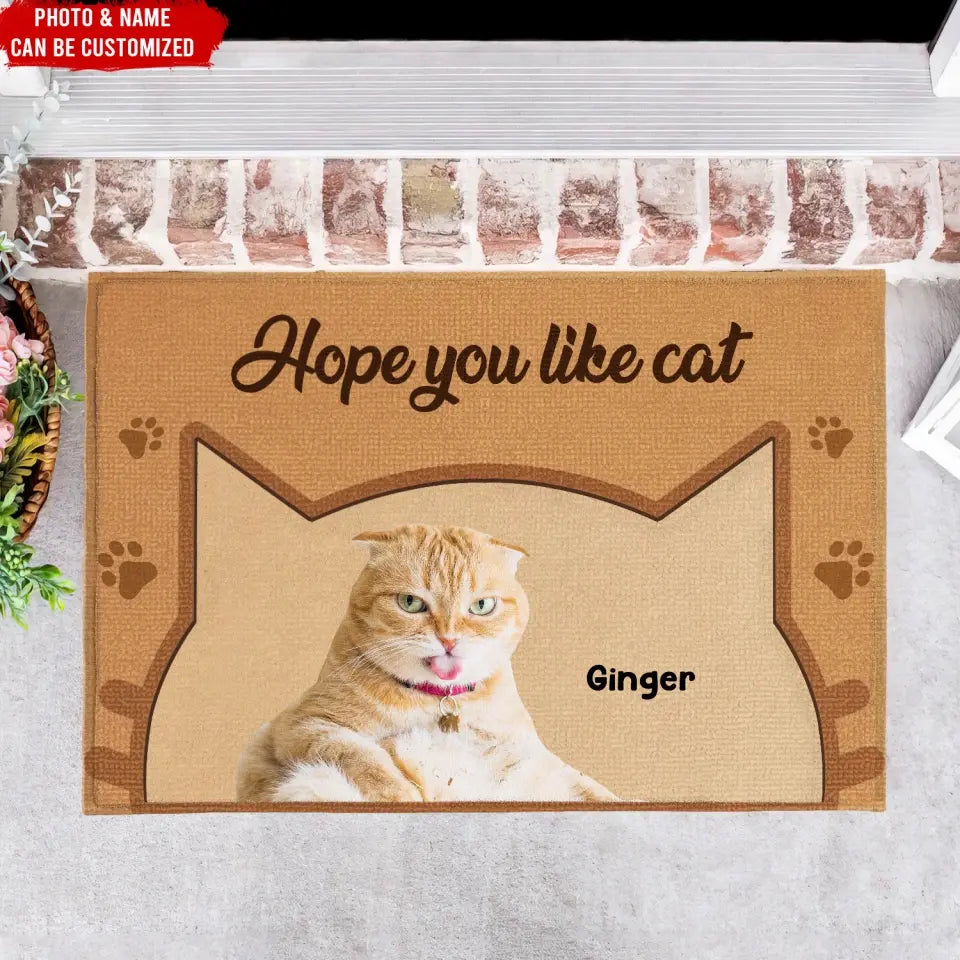 Hope You Like Cat - Personalized Doormat, Gift For Cat Lovers