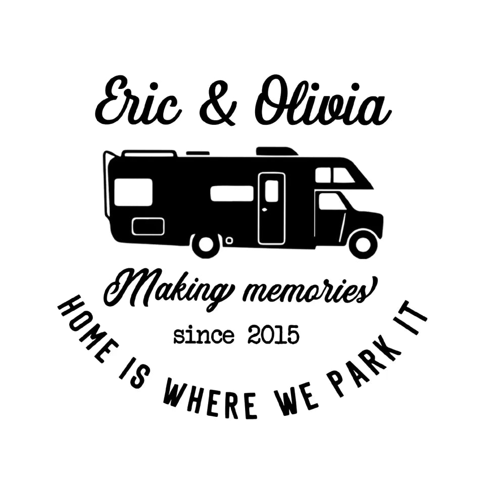 Making Memories Home Is Where We Park It - Personalized Decal, Gift For Camping Lovers