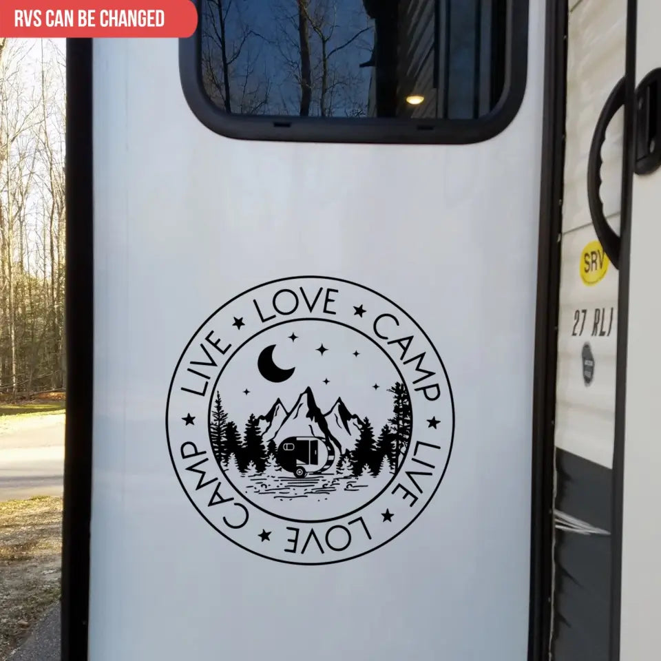 Live Love Camp - Personalized Camping Decal, Gift For Camping Lovers, Campers