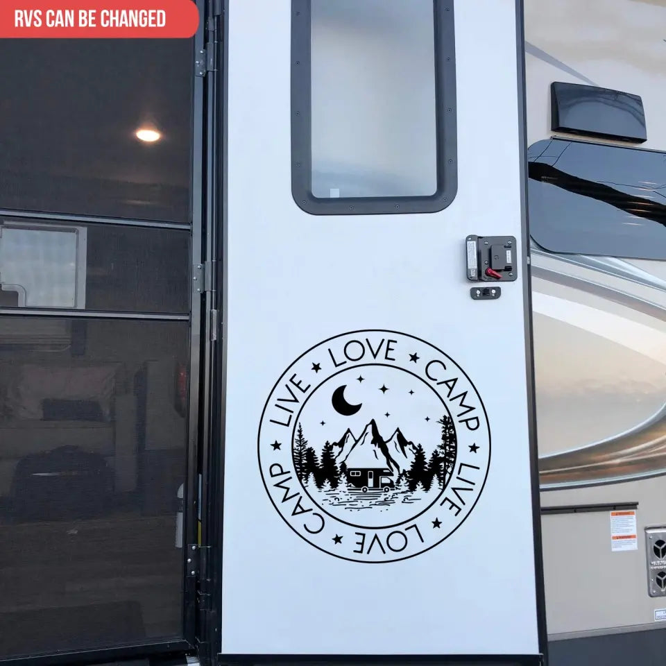 Live Love Camp - Personalized Camping Decal, Gift For Camping Lovers, Campers