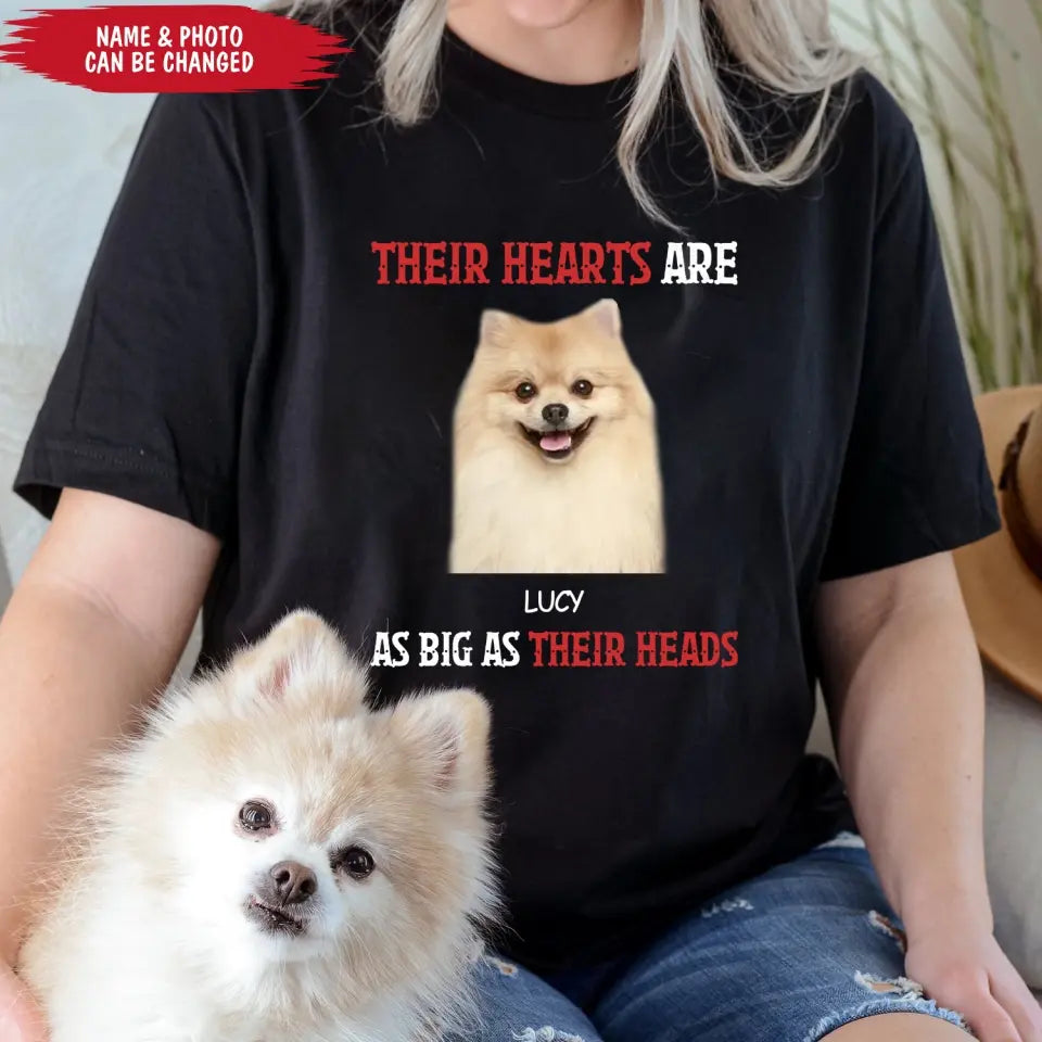 Their Heart Are As Big As Their Heads - Personalized T-Shirt, Gift For Dog Lovers