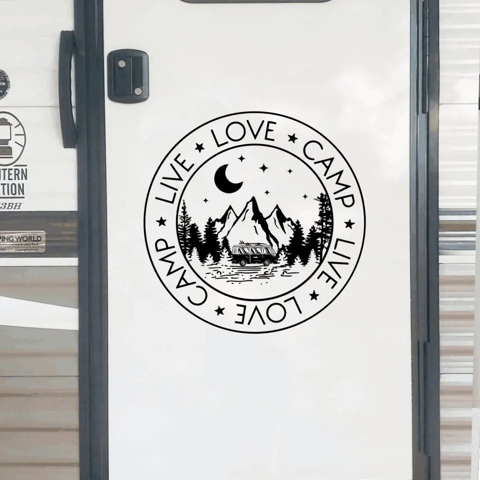 Live Love Camp - Personalized Camping Decal, Gift For Camping Lovers, Campers