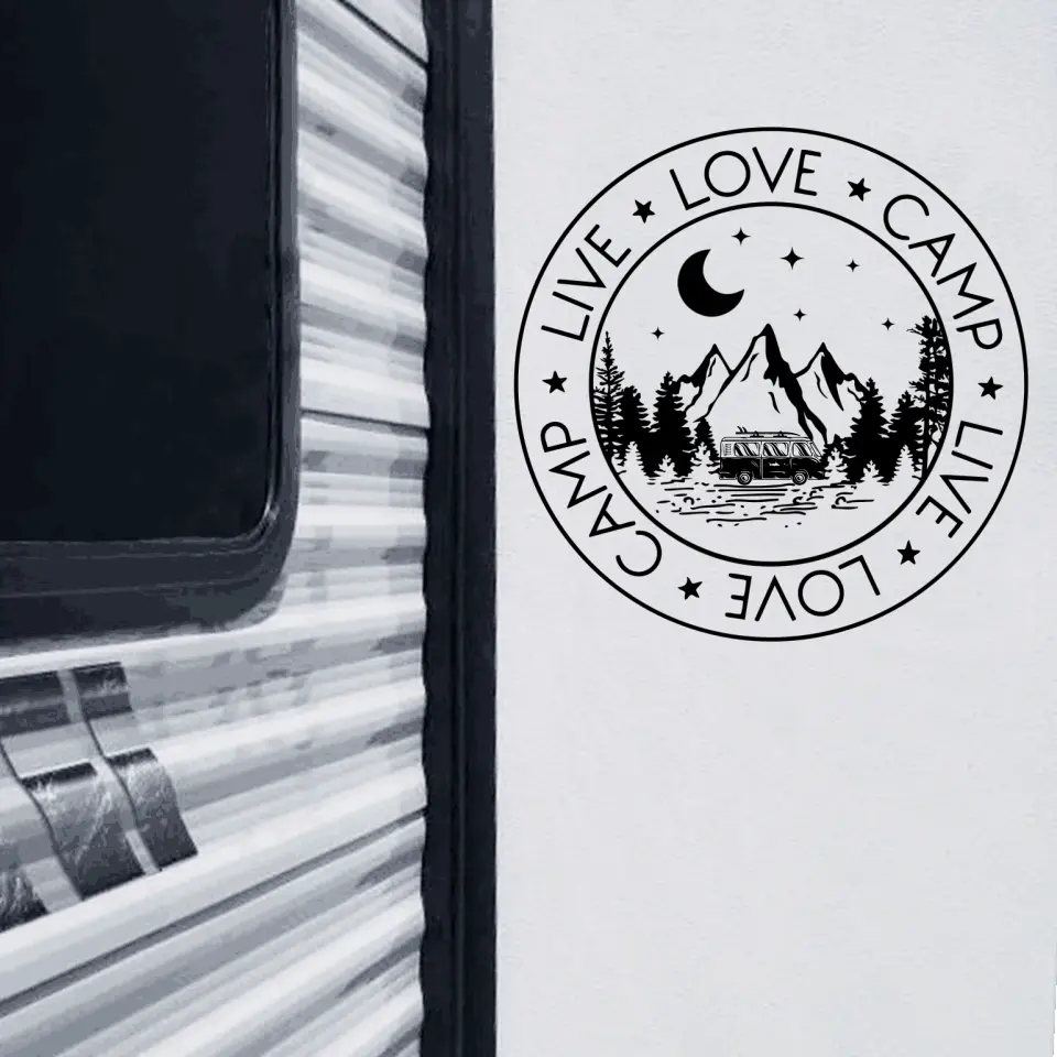 Live Love Camp - Personalized Camping Decal, Gift For Camping Lovers, Campers
