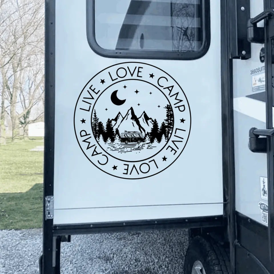 Live Love Camp - Personalized Camping Decal, Gift For Camping Lovers, Campers