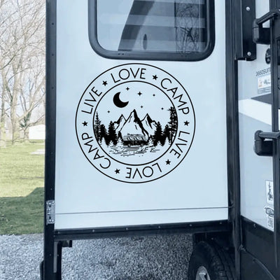 Live Love Camp - Personalized Camping Decal, Gift For Camping Lovers, Campers