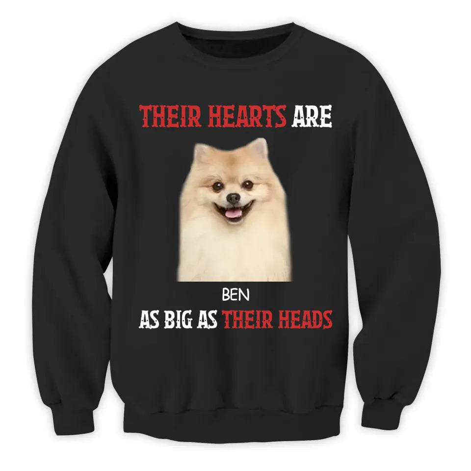 Their Heart Are As Big As Their Heads - Personalized T-Shirt, Gift For Dog Lovers