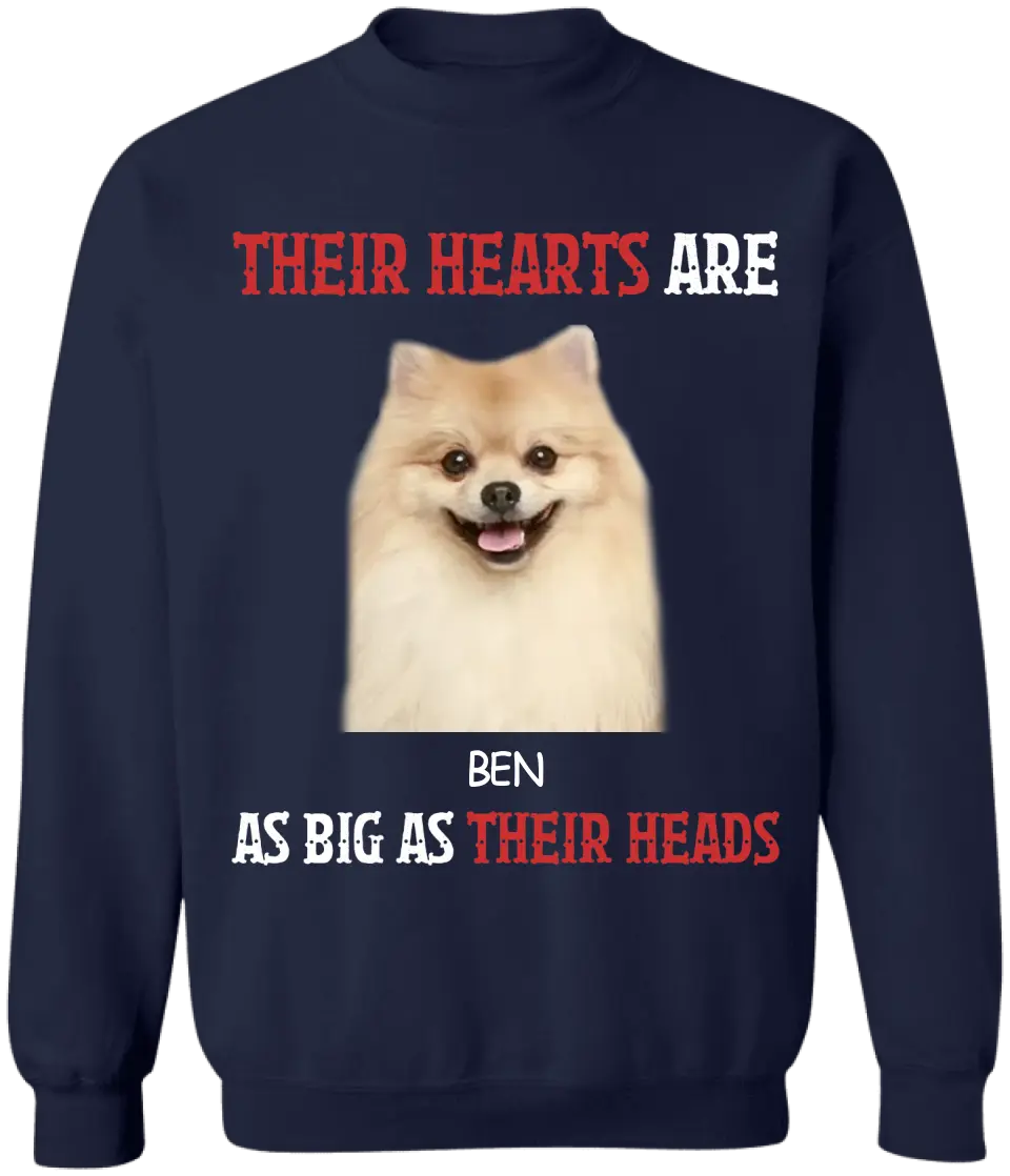Their Heart Are As Big As Their Heads - Personalized T-Shirt, Gift For Dog Lovers