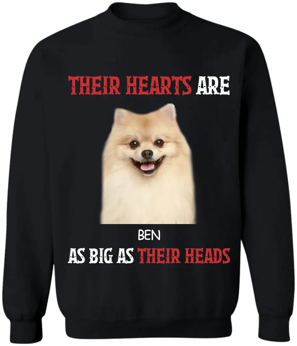 Their Heart Are As Big As Their Heads - Personalized T-Shirt, Gift For Dog Lovers