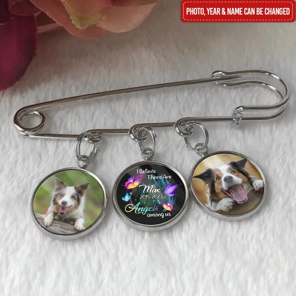 I Believe There Are Angels Among Us - Personalized Lapel Pin, Memorial Gift