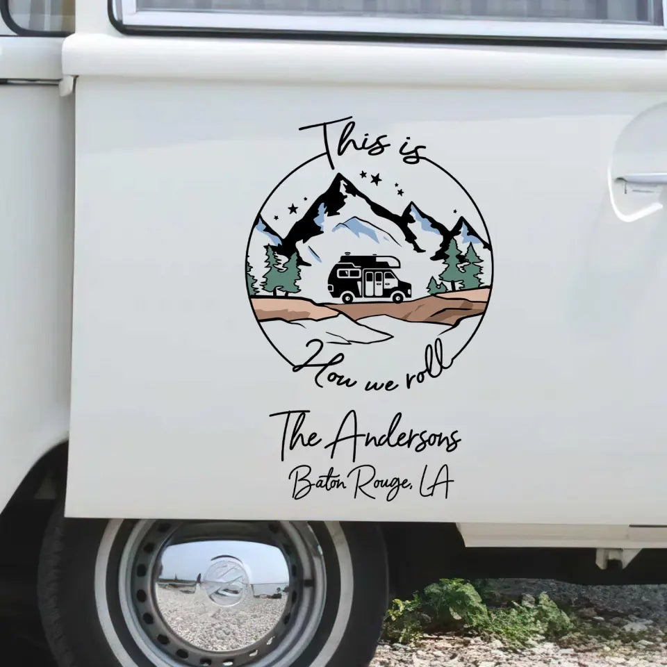 Home Is Where  You Park It - Personalized Camping Decal, Gift For Camping Lovers