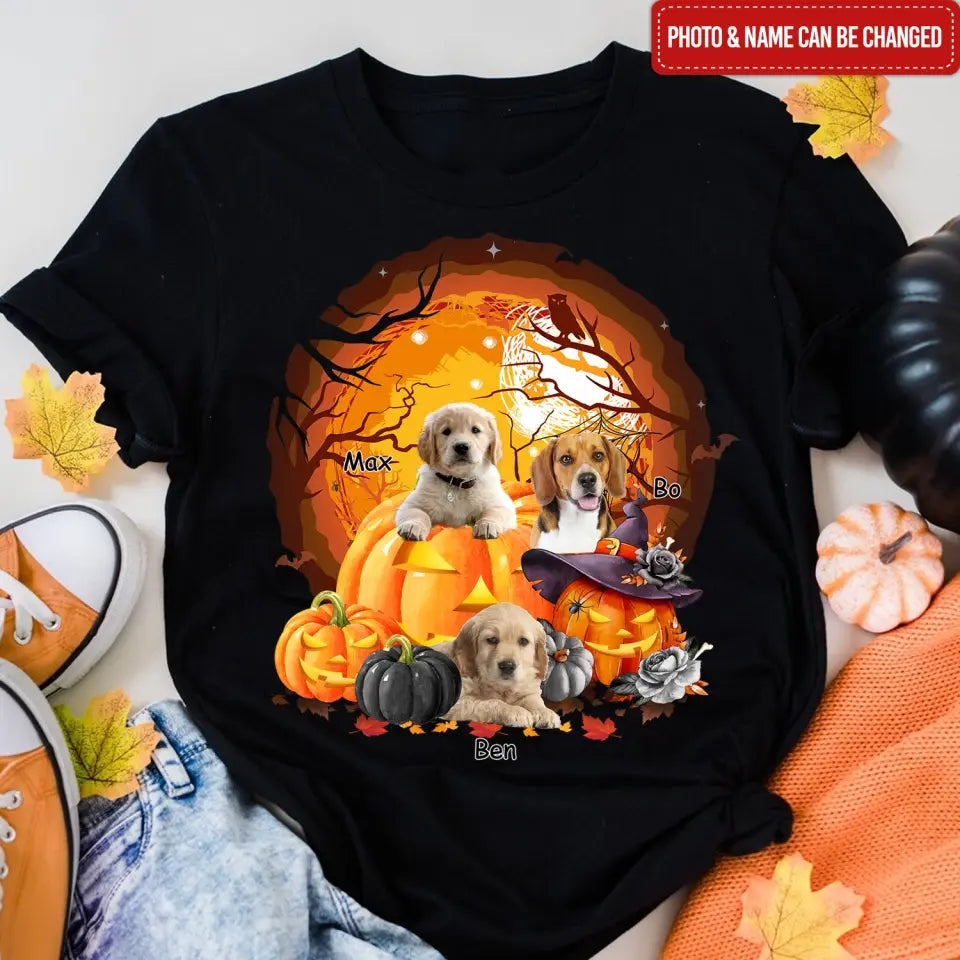 Dogs Halloween - Personalized T-Shirt, Halloween Dog T-Shirt, Gift For Dog Lovers