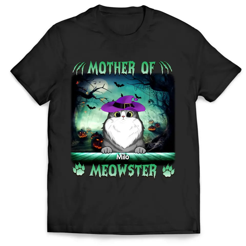 Mother of Meowsters - Personalized  T-shirt, Gift For Cat  Lover