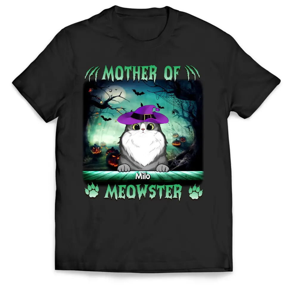 Mother of Meowsters - Personalized  T-shirt, Gift For Cat  Lover