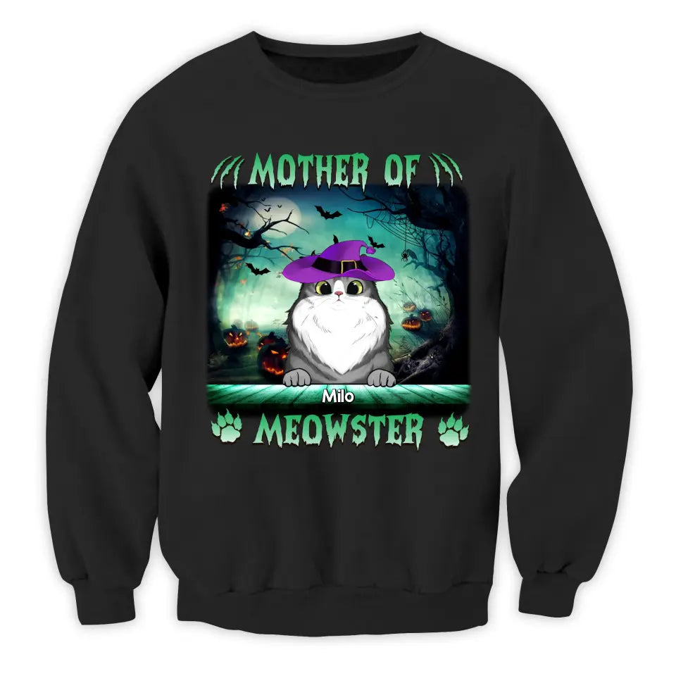 Mother of Meowsters - Personalized  T-shirt, Gift For Cat  Lover