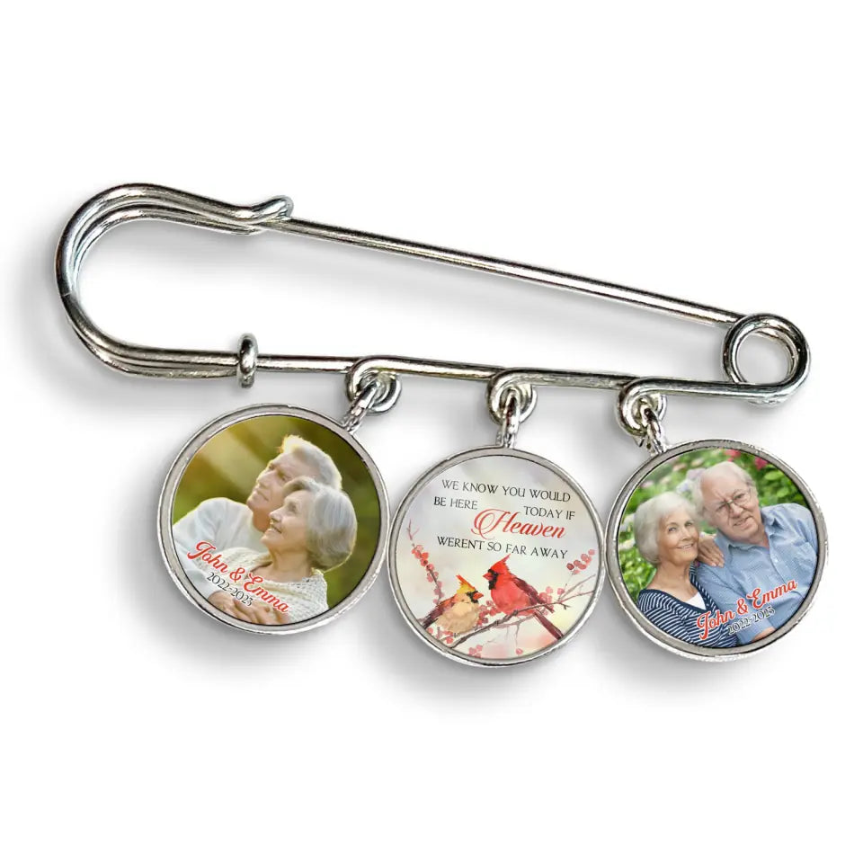 We Know You Would Be Here Today If Heaven Weren’t So Far Away - Personalized  Lapel Pin