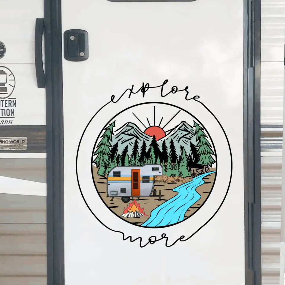 Explore More - Personalized Decal, Gift For Camping Lover