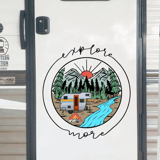 Explore More - Personalized Decal, Gift For Camping Lover