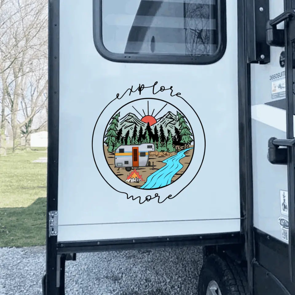 Explore More - Personalized Decal, Gift For Camping Lover