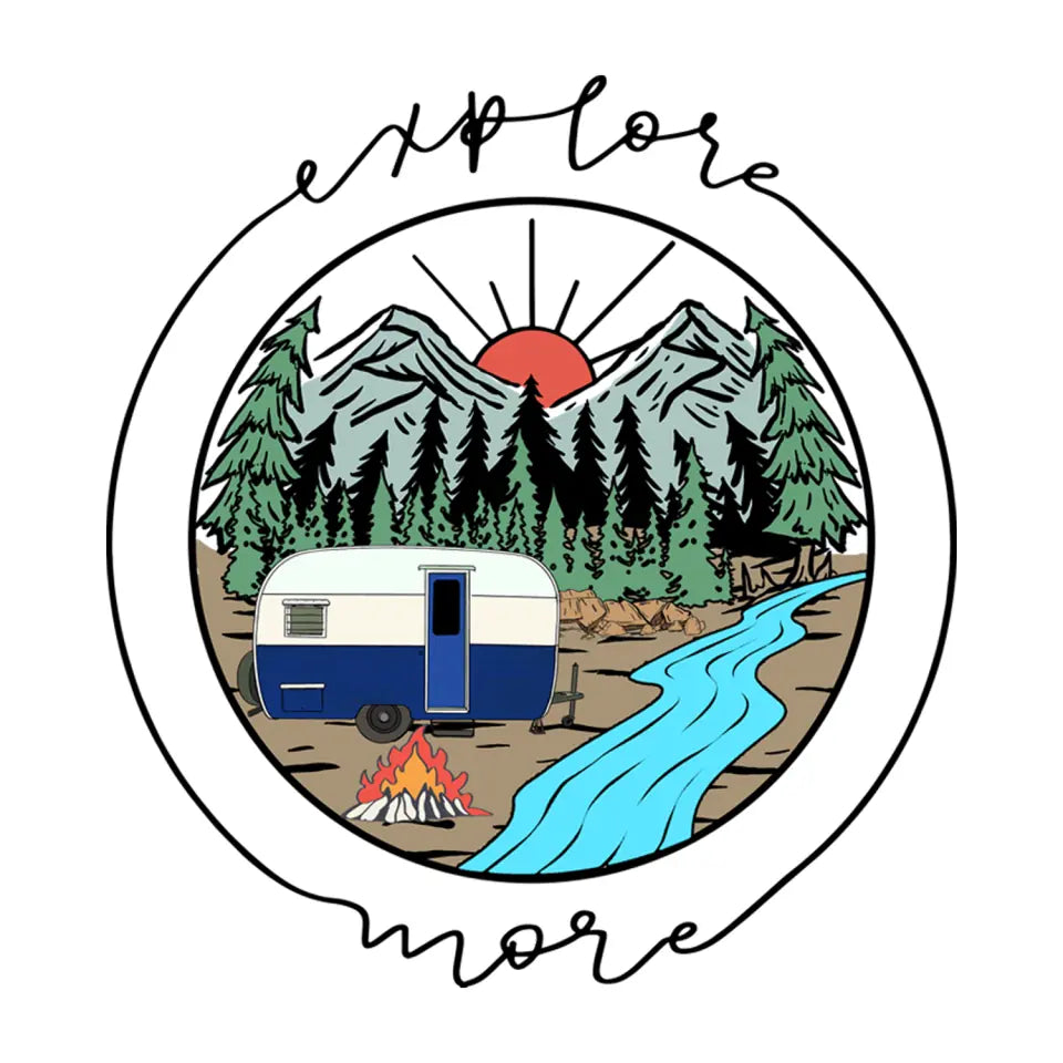 Explore More - Personalized Decal, Gift For Camping Lover