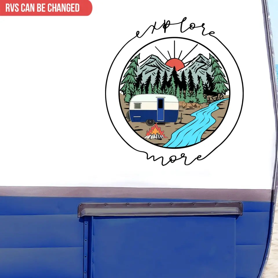 Explore More - Personalized Decal, Gift For Camping Lover