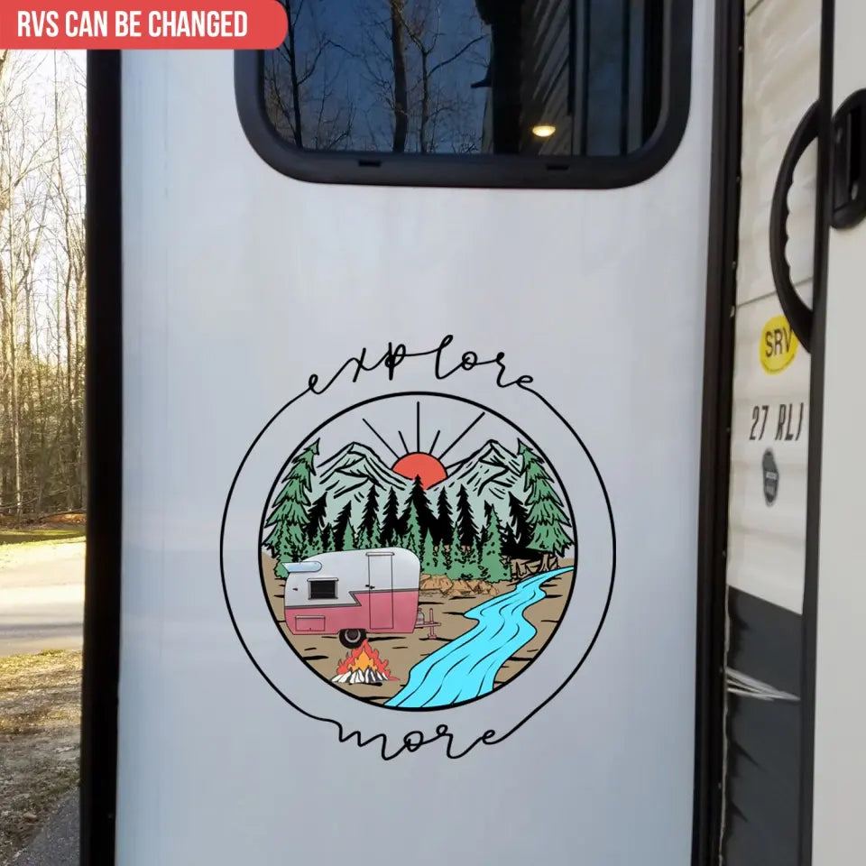 Explore More - Personalized Decal, Gift For Camping Lover