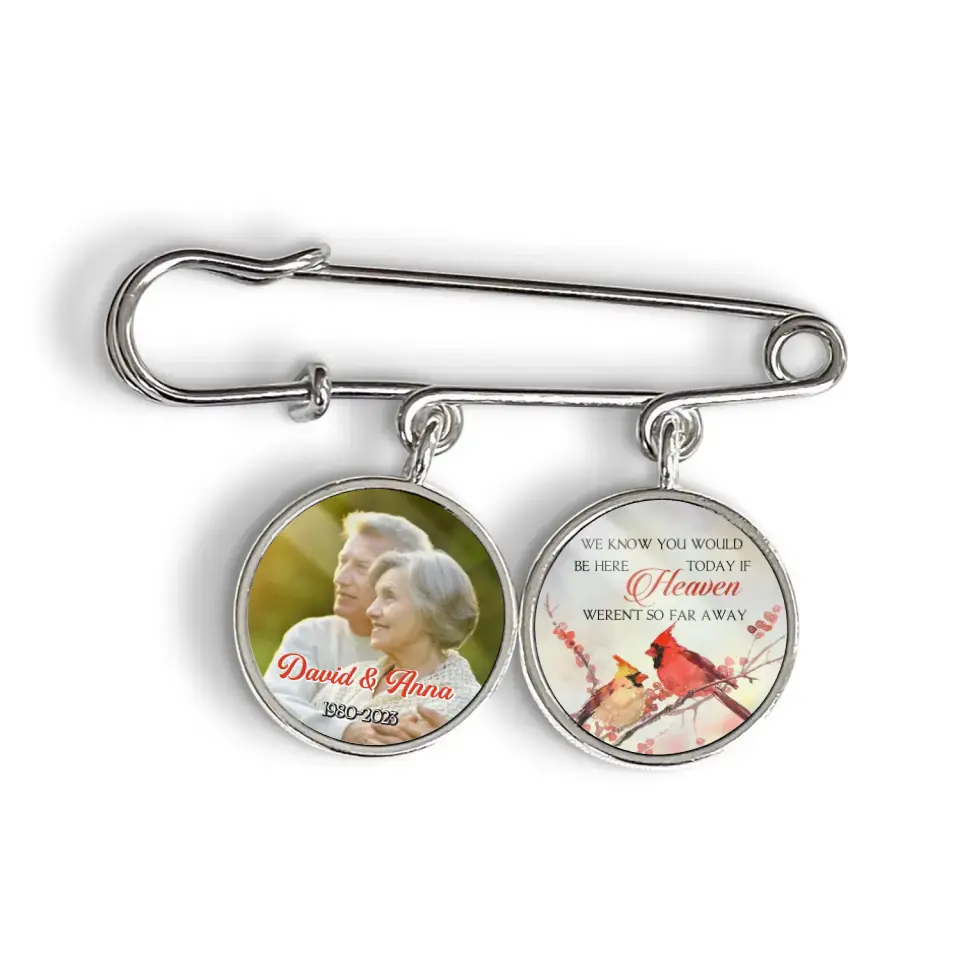 We Know You Would Be Here Today If Heaven Weren’t So Far Away - Personalized  Lapel Pin