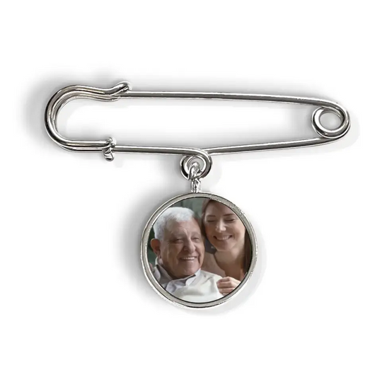 I'll Carry You With Me - Personalized Lapel Pin, Memorial Gift