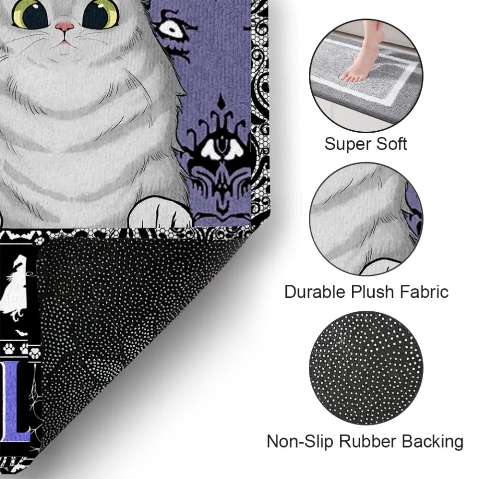 Welcome Foolish Mortals - Personalized Doormat, Gift For Halloween