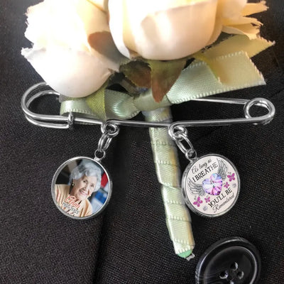 As Long As I Breathe You Will Be Remembered - Personalized Lapel Pin, Memorial Gift