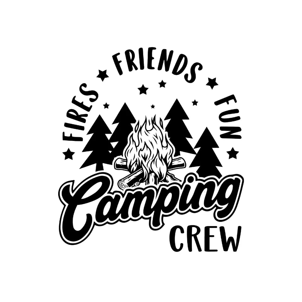 Fire Friends Fun - Personalized Decal, Gift For Camper