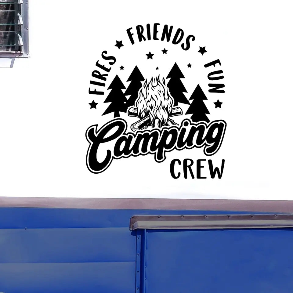 Fire Friends Fun - Personalized Decal, Gift For Camper