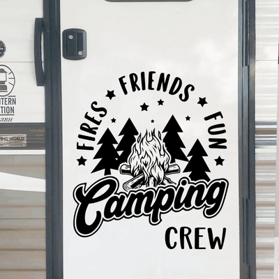 Fire Friends Fun - Personalized Decal, Gift For Camper
