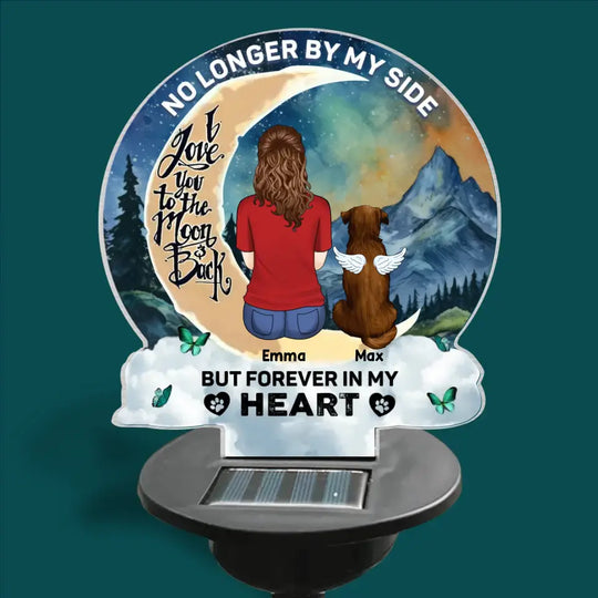 No Longer By My Side But Forever In My Heart - Personalized Solar Light