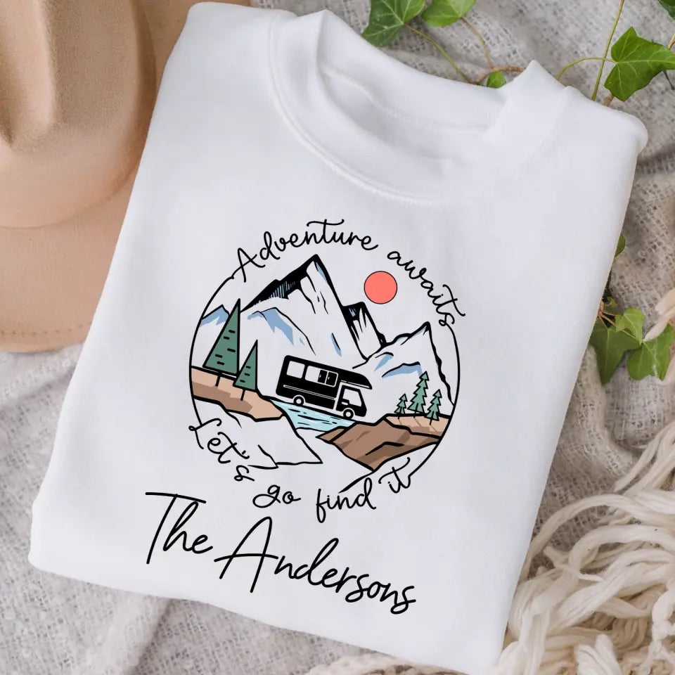 Adventure Awaits - Personalized T-Shirt, Gift For Camping Lovers