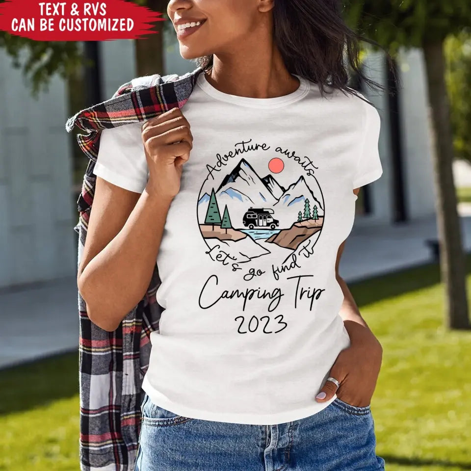 Adventure Awaits - Personalized T-Shirt, Gift For Camping Lovers