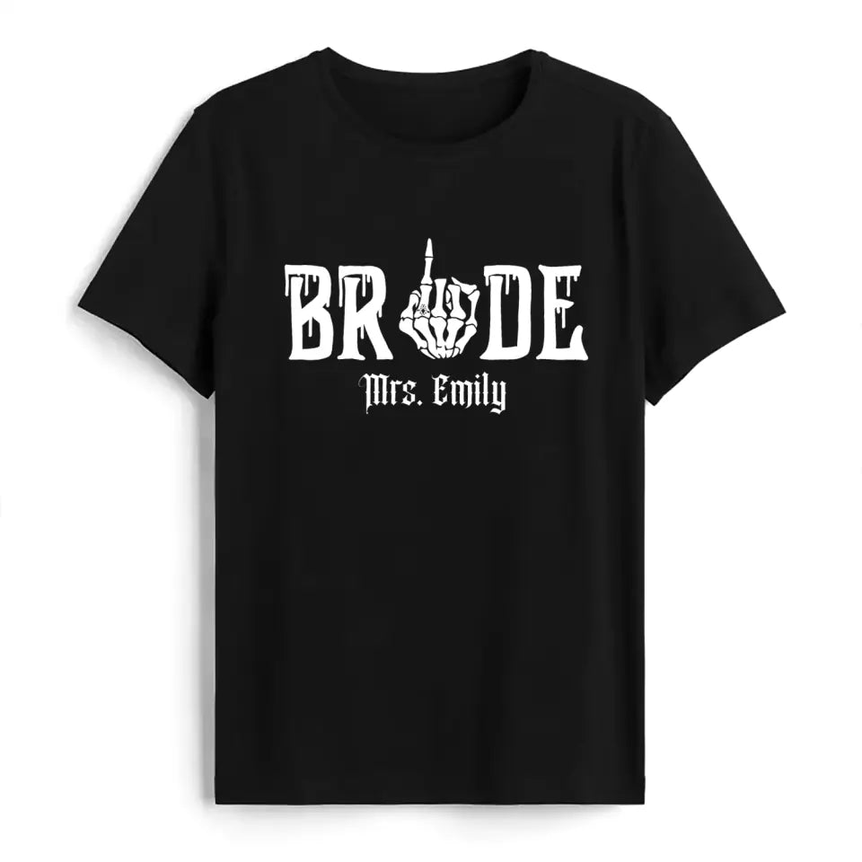 Gothic Bride And Groom Shirt - Personalized T-Shirt, Gift For Couple Halloween