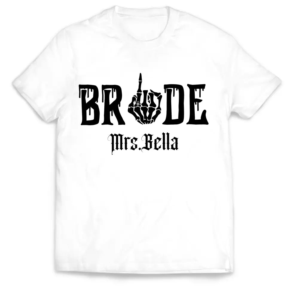 Gothic Bride And Groom Shirt - Personalized T-Shirt, Gift For Couple Halloween