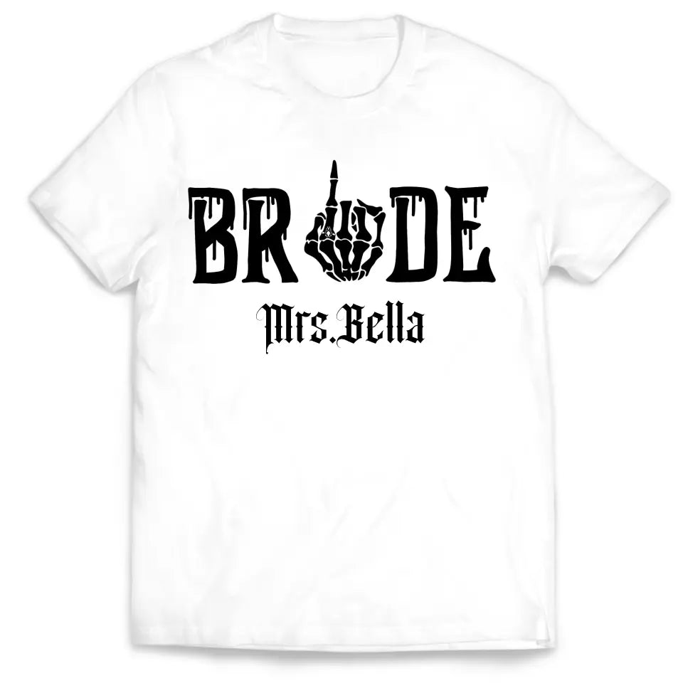 Gothic Bride And Groom Shirt - Personalized T-Shirt, Gift For Couple Halloween