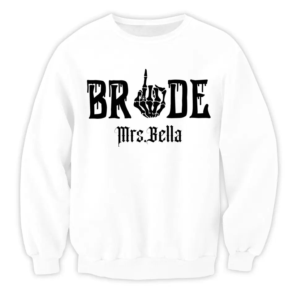 Gothic Bride And Groom Shirt - Personalized T-Shirt, Gift For Couple Halloween