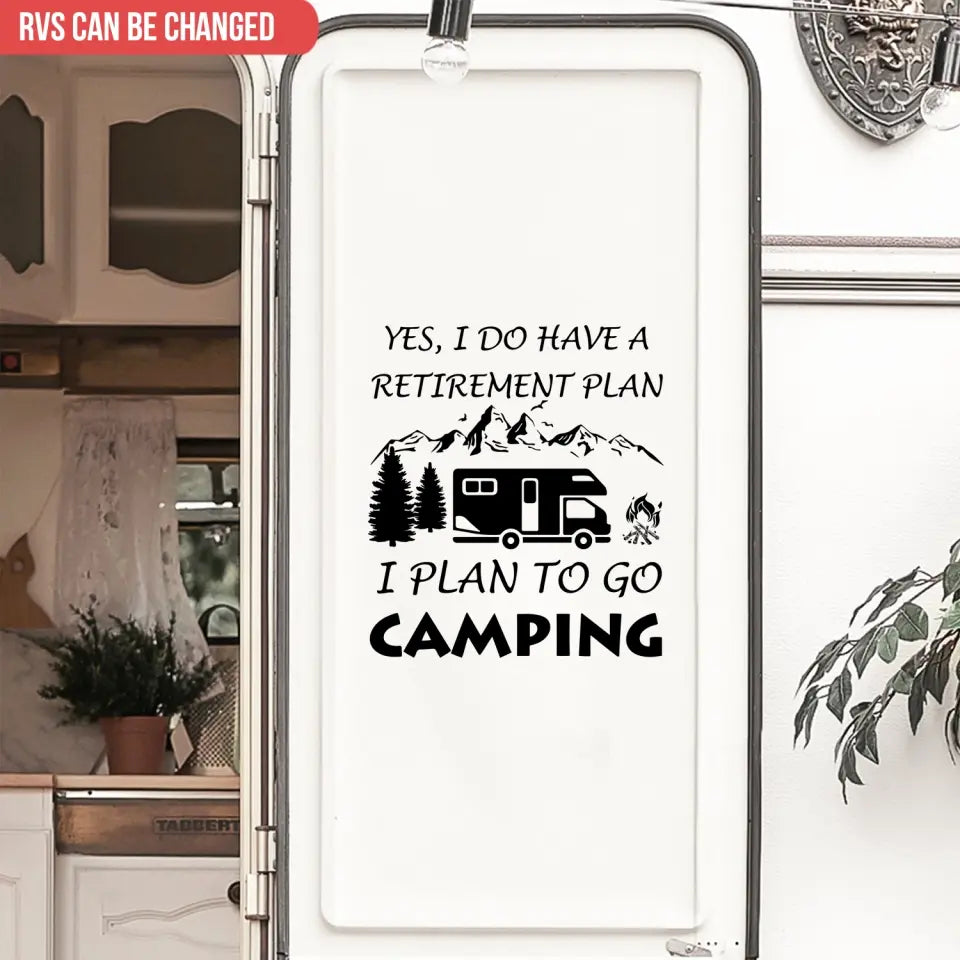 I Plan To Go Camping - Personalized Decal,  Camping Decal