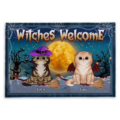 Witches Welcome - Personalized Doormat, Gift for Cat Lovers