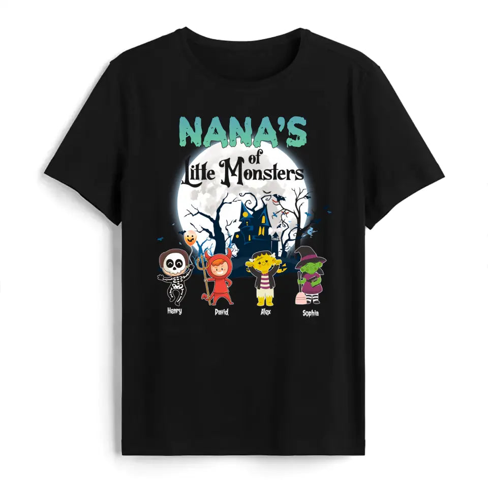 Grandma Of Little Monsters - Personalized T-Shirt, Gift For Halloween