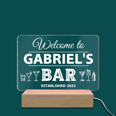 Welcome To Our Bar - Personalized Acrylic Lamp